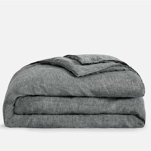 NWT Brooklinen Linen Chambray Duvet Cover F/Q - chambray charcoal
